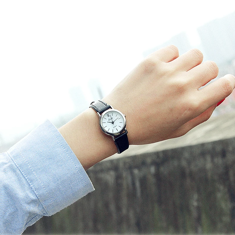 Luobos Small Dial Fashion font b Women b font font b Watch b font Casual Leather