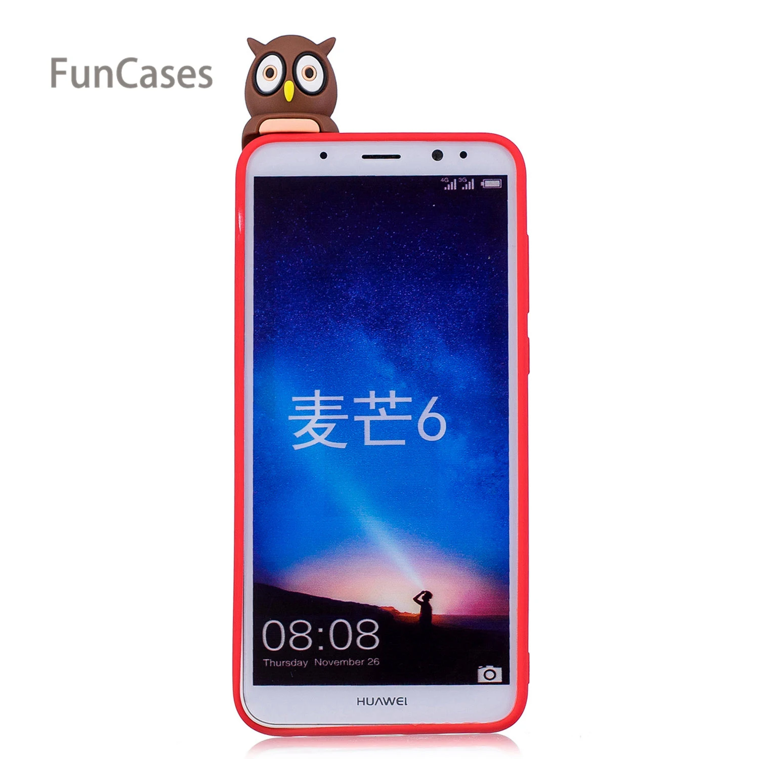 3D Сова чехол для телефона СПС Hoesjes huawei Коврики 10 Lite ТПУ Мягкая задняя крышка Movil