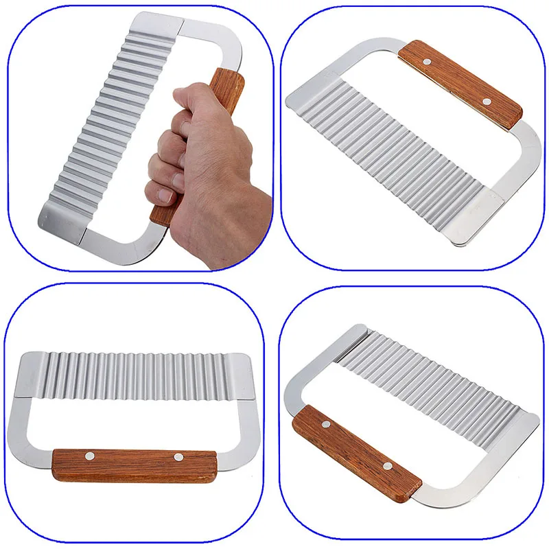 New-Wooden-Handle-Corrugated-Ripple-Wave-Knife-French-Fries-Knife-Pastry-Handmade-Soap-Cutting-Device-Potato