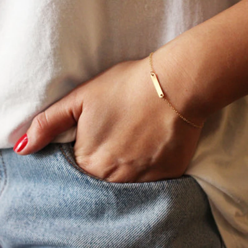 

Summer Gold Chain bracelets & bangles For Women Gold charm bracelet SH060