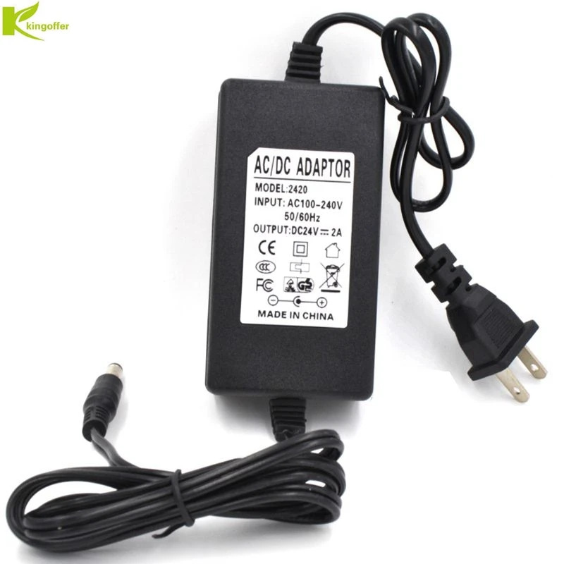 

Kingoffer Switching Power Supply DC24V-1A/2A/3A/5A/6A/8A Power Adapter Transformer With EU/US/UK/AU Plug For Led Strip