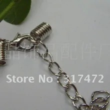 200 компл./лот ожерелье/застежки браслета с установкой конец цепи для кожаного шнура 3 мм