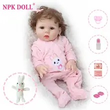 NPKDOLL Reborn Baby 18 дюймов Полностью виниловые реалистичные игрушки Bebe для детей детские поддельные детские развивающие ванны для детей Playmate Babe Boneca