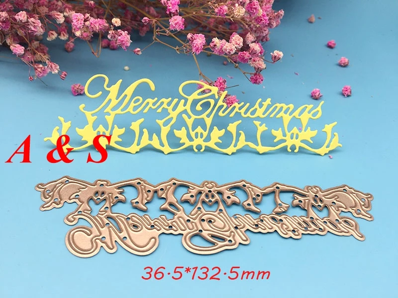  Y416 METAL CUTTING DIES Merry Christmas Letter Scrapbook card invitation paper craft party decor em - 32853634634