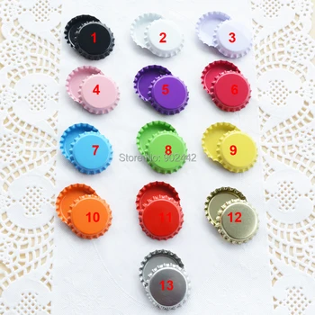 

Free Shipping 10000 pcs/lot Regular Both Side Colored Bottle Caps for Hair Accessories Or Scrapbook Making