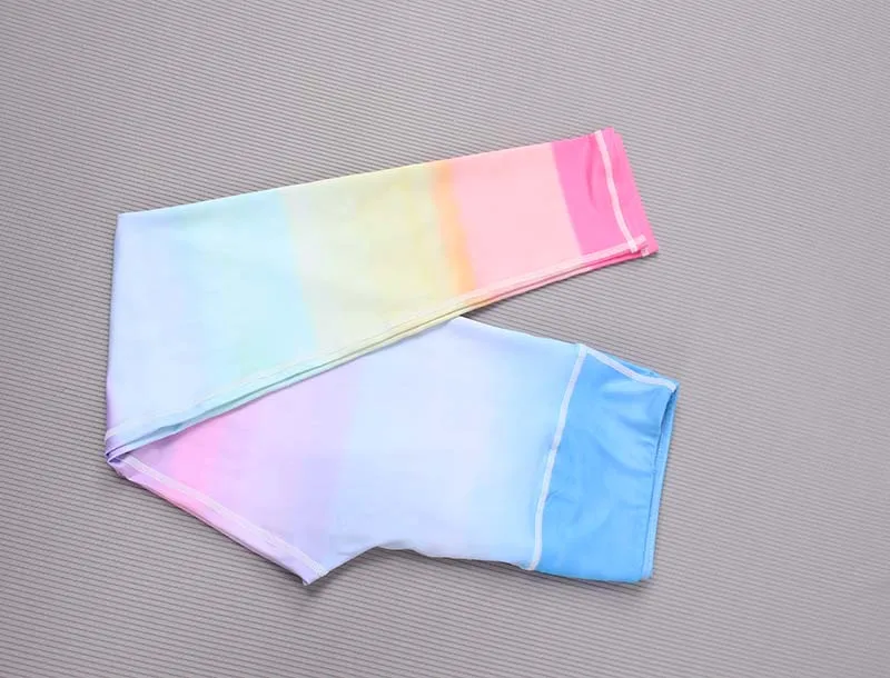 Sports Leggings Fitness Tights Yoga Pants Running 2018 Colorful Rainbow Dancing Pants Gym Workout Colorful High Waist Yoga Pants (9)