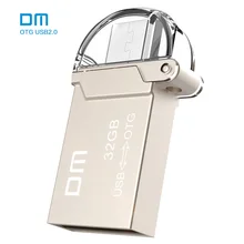 Бесплатная доставка DM PD008 8 г 16 г 32 ГБ USB2.0 с двойной разъем используется для OTG Смартфон и компьютер водонепроницаемый материал металл