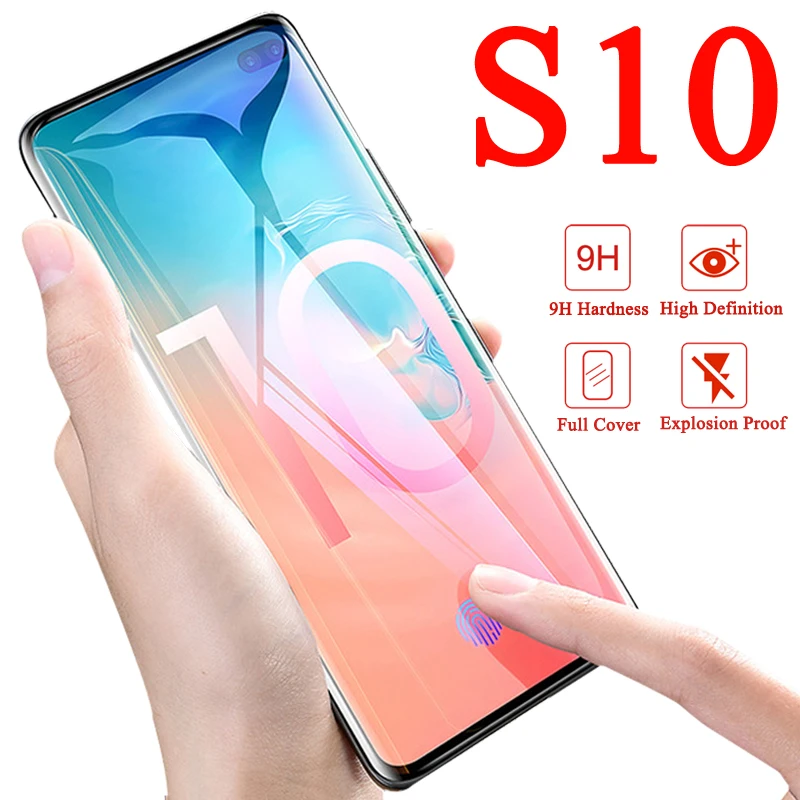 

Protective Glass Armor On For Samsung Galaxy S10 S10E Plus Lite Samsumg S 10 10E Light Screen Protector Gellery 10S S10Plus Glas