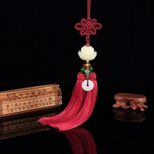 Новинка, модные автомобильные аксессуары, подвеска в виде лотоса на удачу и удачу, украшение интерьера автомобиля, аксессуары, подвеска