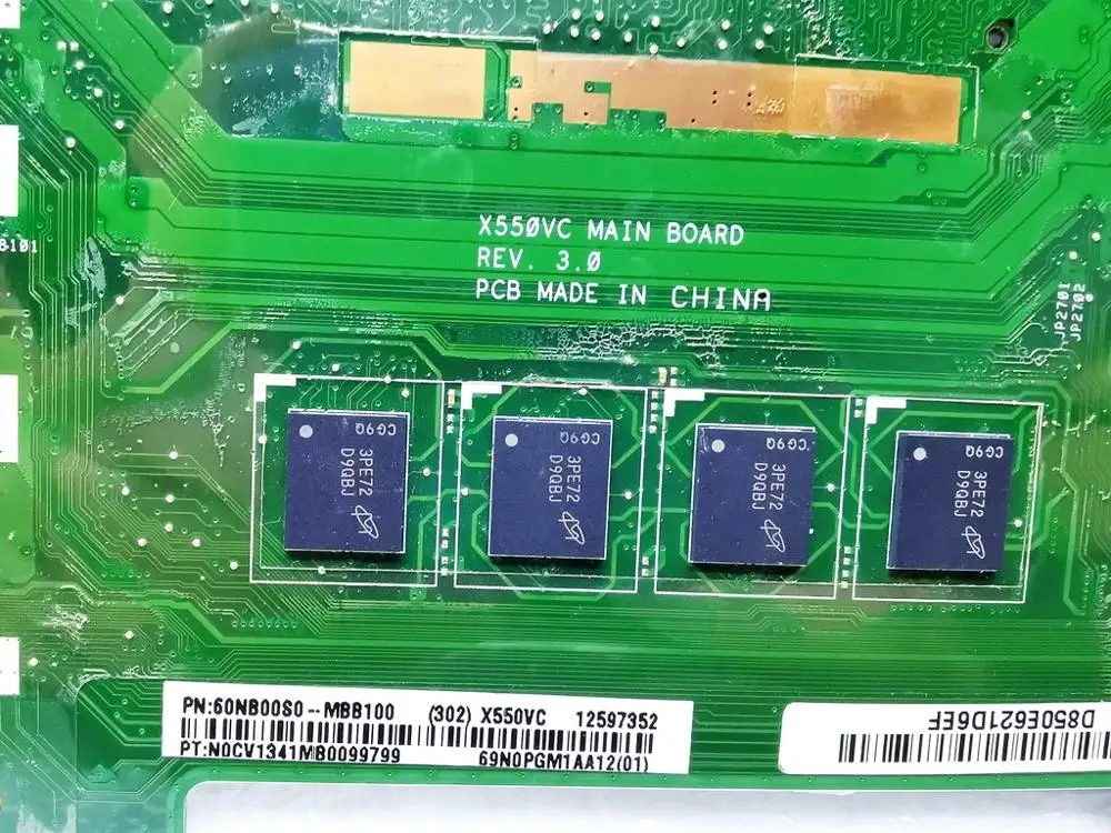  Original for ASUS X550VC laptop motherboard X550VC HM76 4GB GT720M 2GB REV 3.0 tested good free shi