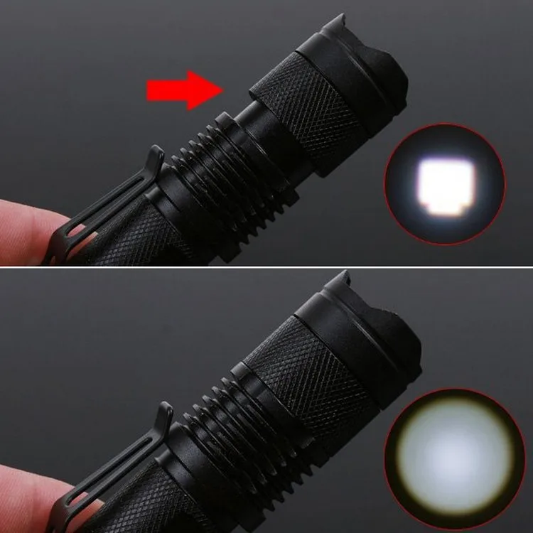 LED Flashlight Linterna Torch 3 Modes Waterproof Q5 2000lm Zoomable Hot Sale Self Defense No Tazer Shock Mini Flash Light