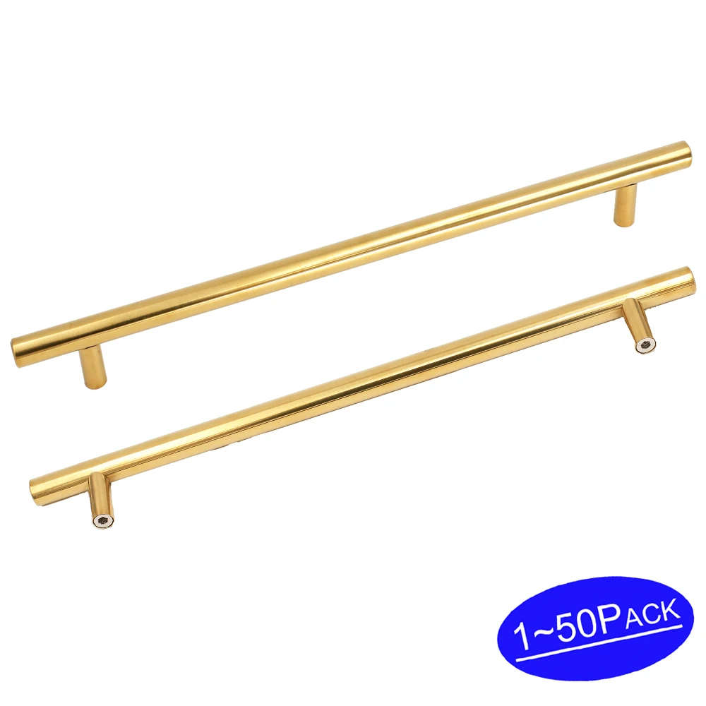 Gold Drawer Pulls Stainless 201PB 10" Kitchen Bathroom Closet