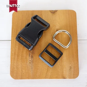 

100sets/lot (plastic buckle+adjust buckle+ D ring) retailing DIY Dog Collar accessory 2.5cm webbing plastic buckle adjust buckle