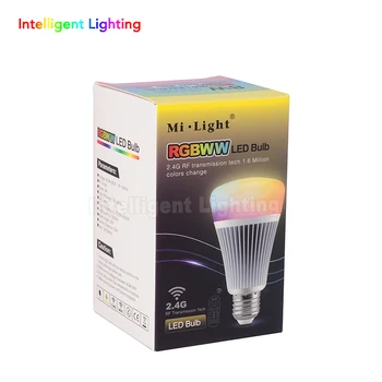 

1X RF Remote + 2.4G Mi Light 1x 8w/2x 8w/3x 8w/4x 8w E27 RGBWW (RGB+Warm White/White) LED Bulb,Color Temperature Dimmable 2 in 1