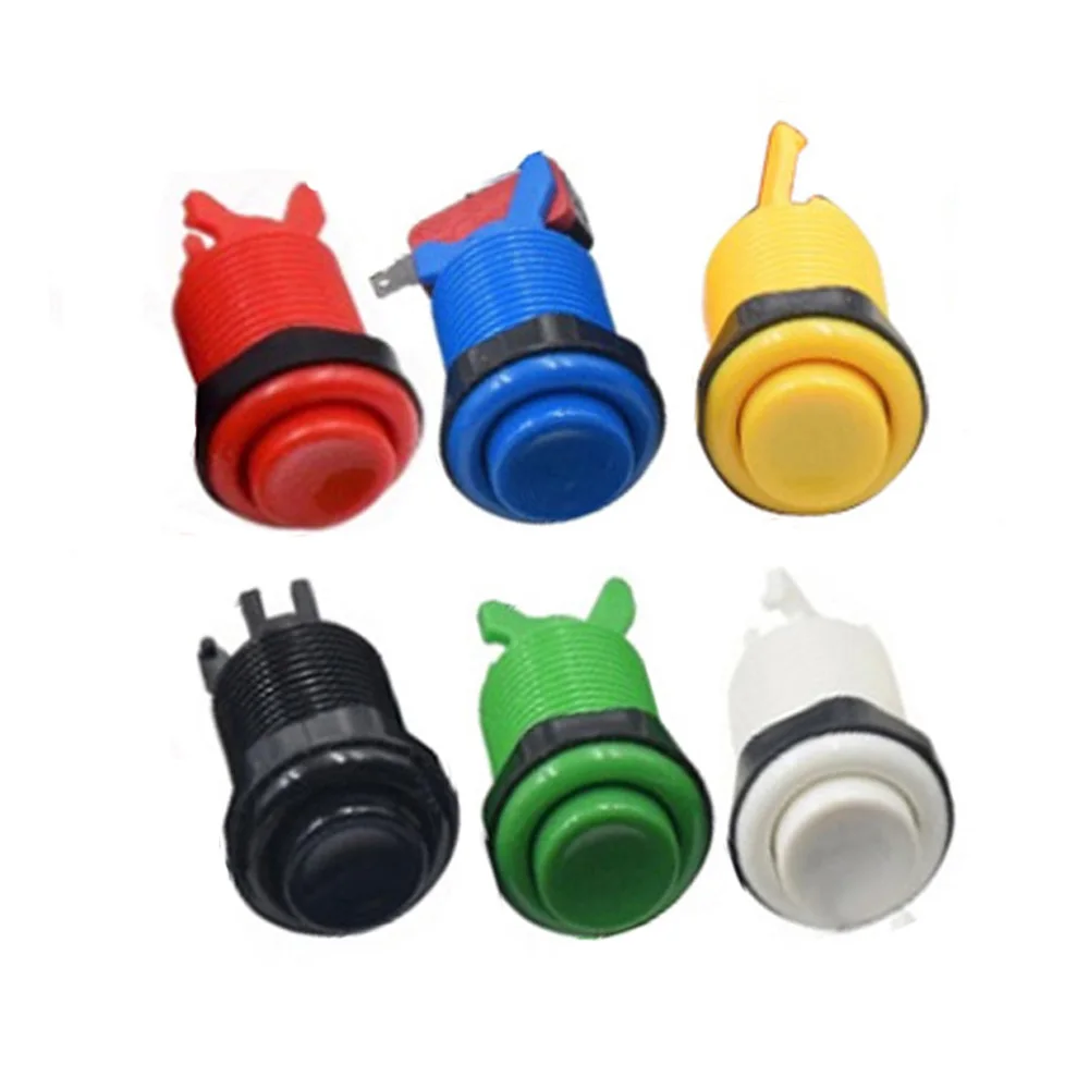 

28mm Mounting Hole Arcade push button with microswitch American style push button switch 6 Color