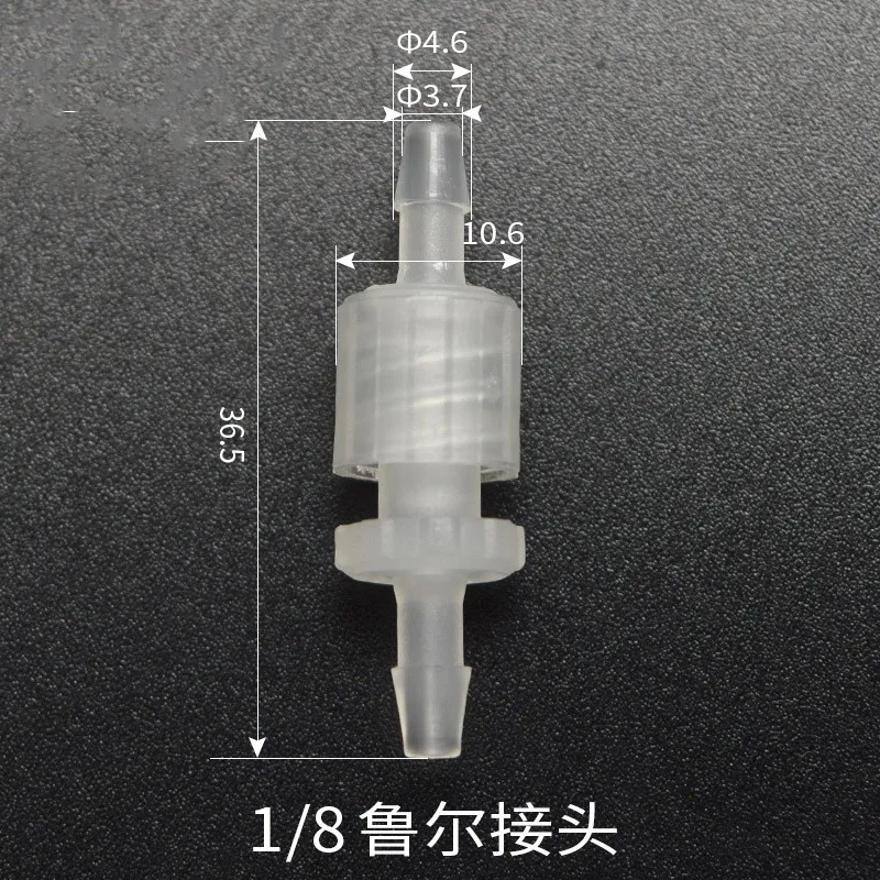 Plastic one way valve Water Pump Soft pipe joint connector 1/4 1/8 1/16 3/16 3/32non return valve spare parts for compressors