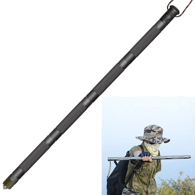 Baratos Juego de herramientas multifunción de seguridad de emergencia de aleación de aluminio palo táctico de autodefensa Camping al aire libre herramienta de supervivencia equipo de coche