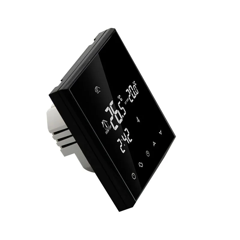 Черный большой lcd сенсорный экран программируемый цифровой Комнатный Термостат для 12A/16A Электрический пол Отопление
