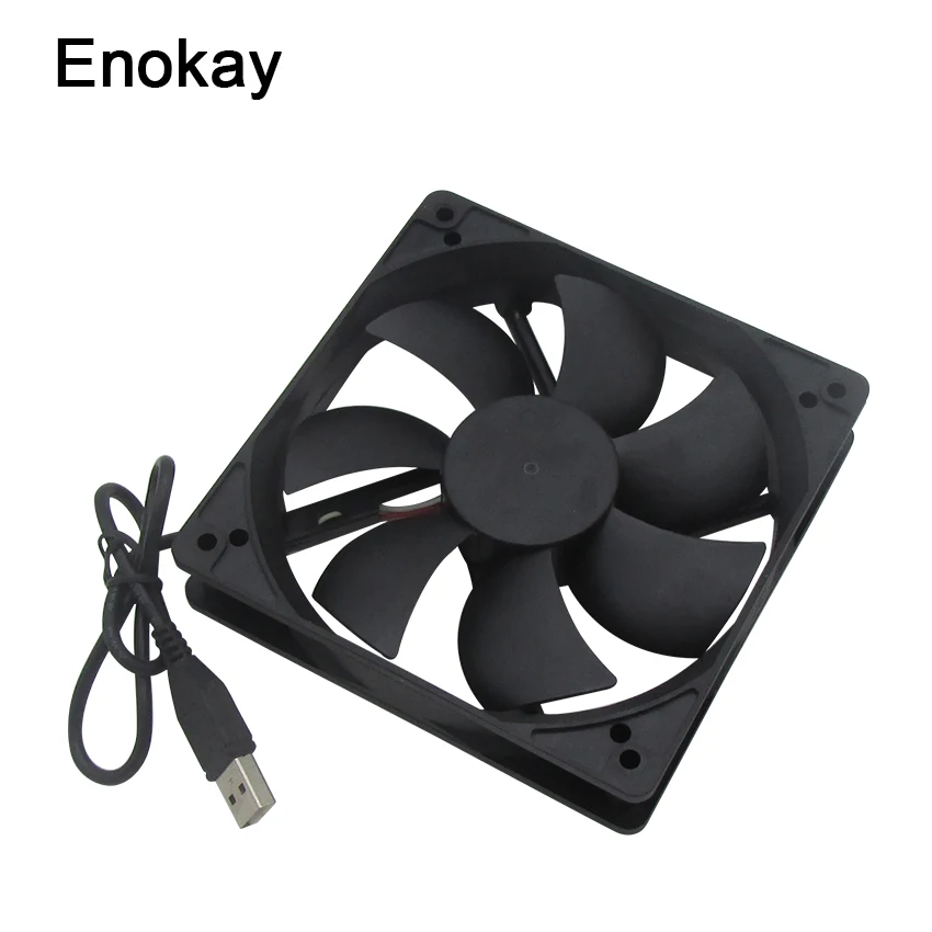 Разъем USB Enokay 2020 5 в 12025 80 мм 120 12 см 80x80x10 80x80x15 120x120x25 вентилятор охлаждения