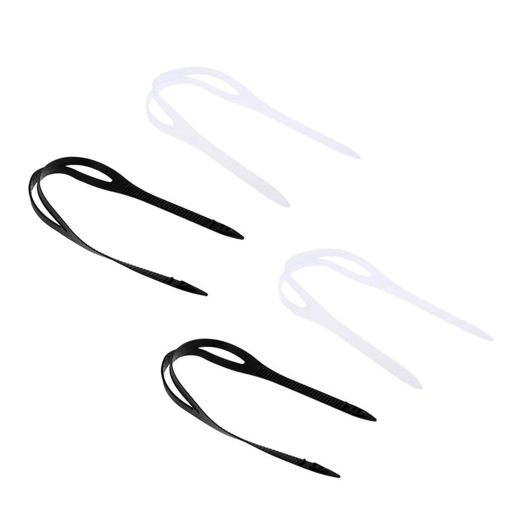 

4 Pieces Black&Clear Universal Swimming Goggles Swim Glasses Eyewear Silicone Strap Head Band Replacement Spare Accessories
