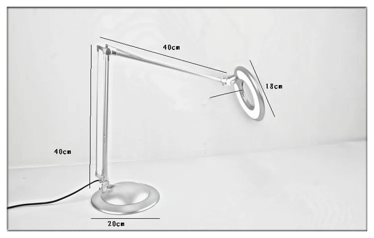 НЛО творческих складной алюминиевый светодиодный настольная лампа 8 Вт LED глаз студенты работают чтения спальня ночники AC110-240V, 40+ 40 см