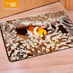 HUGSIDEA Симпатичные Рыба Золотая рыбка домашние тапочки Ковры 3D печать Tapis 40*60 см вход коврик коврики для Гостиная Спальня кухня