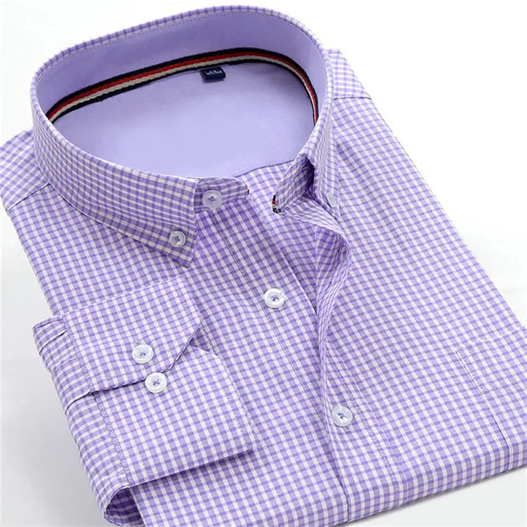 Большие размеры 10XL 9XL 8XL 7XL 6XL 5XL Новая мужская рубашка в клетку Оксфорд модная деловая Повседневная рубашка с длинным рукавом мужская брендовая одежда - Цвет: B518076