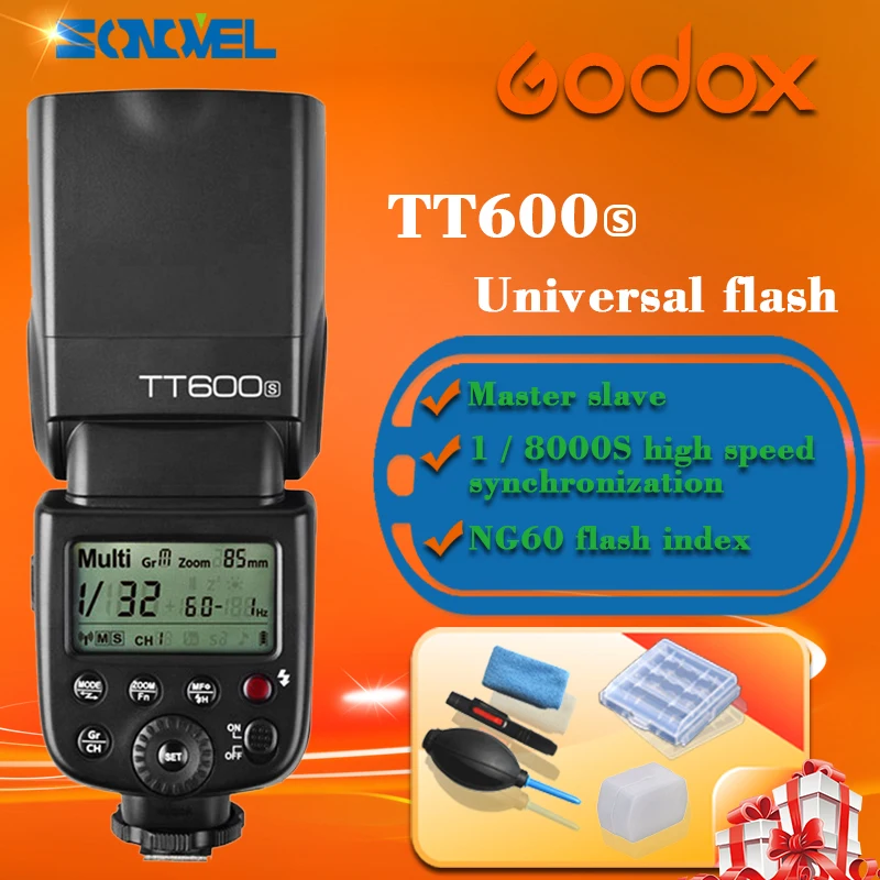 GODOX TT600S GN60 Flash Light Master Slave Speedlite 2.4G Wireless X System for Sony DSLR Camera A7S A7 A7R II A7MII A6000 A6300 flash speedlite for sony camera 4 x aa