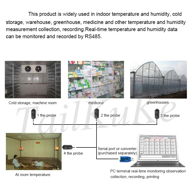 RSDS6 Температура и влажности Сенсор RS485 Промышленных Высокой Точности Температура и влажности передатчик MODBUS протокол