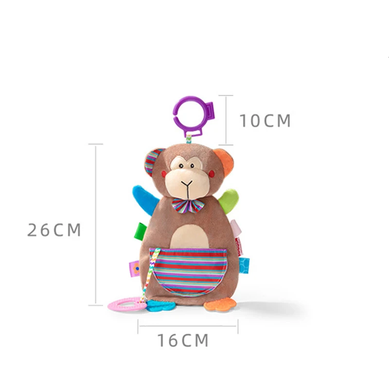 Новорожденные игрушки для малышей от 0 до 12 месяцев, мягкое плюшевая игрушка по мотивам мультфильма, милое детское спокойное кольцо