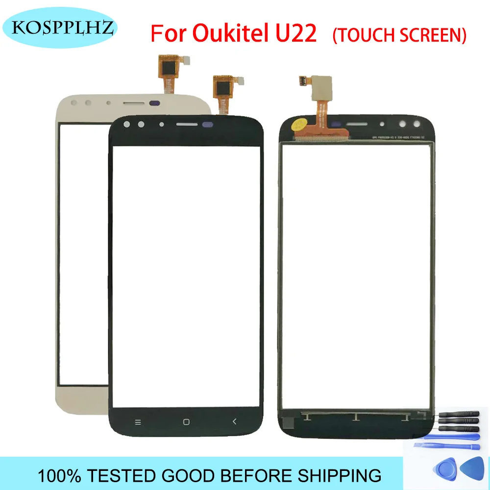 

KOSPPLHZ 5.5 inch for Oukitel u22 Touch Screen Glass 100% tested Digitizer Glass Panel Replacement For U 22 + tools