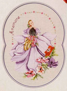 

Fishxx Cross-Stitch,T365portrait[flowers woman]MD elegant European and American wind fan,pattern,14CT,