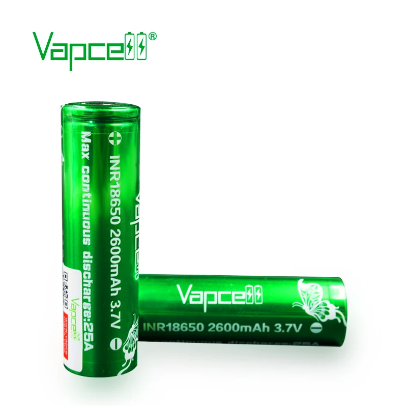 12 шт. Vapcell 18650 батарея аккумуляторная батарея 2600 мАч 25A Rewrap molicel p26a 3,7 в высокой мощности электронные сигареты дым мод