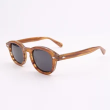 Солнцезащитные очки для мужчин и женщин, поляризационные, фирменный дизайн, ацетат, Ретро стиль, высокое качество, 080-1