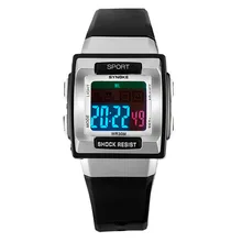 Светодиодный цифровые электронные часы Relojes Водонепроницаемый Дети смотреть красочные PU спортивные наручные часы для детей