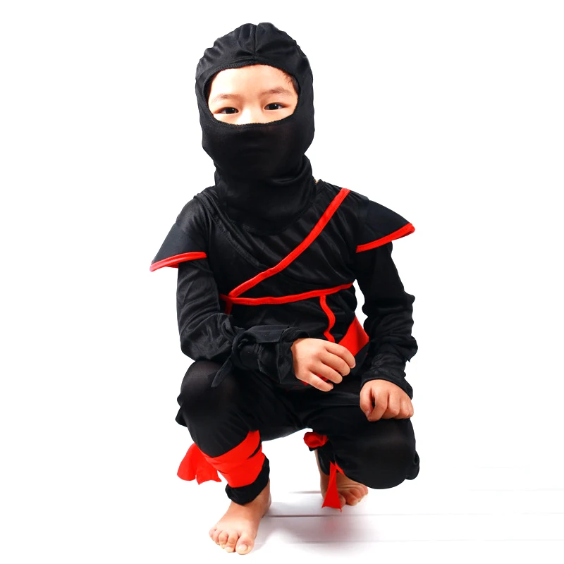 Boys Power Ninja Japanese Samurai Warrior Kids Child Fancy Dress Outfit Age 3-13
