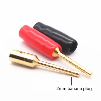 

20pcs/lot Amp Wiring Pin Plugs Speaker Connector 2mm Banana Plug Screw Terminal
