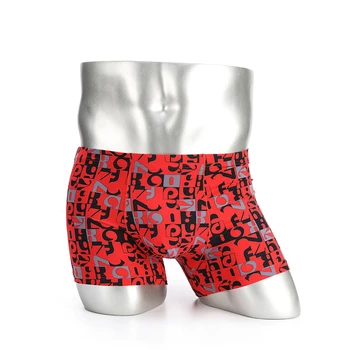 

New ice silk Underwear Men Brand 2018 Fashion Sexy Mens Boxer Shorts Soft Breathable Panties Middle-waisted Male Underpants