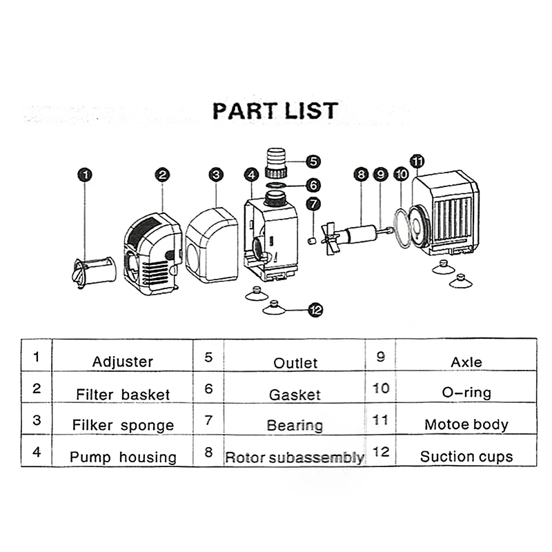 ARWDFG 1500L/ч 25 Вт 400GPH Регулируемый погружной насос Аквариум Фонтан Fish Tank