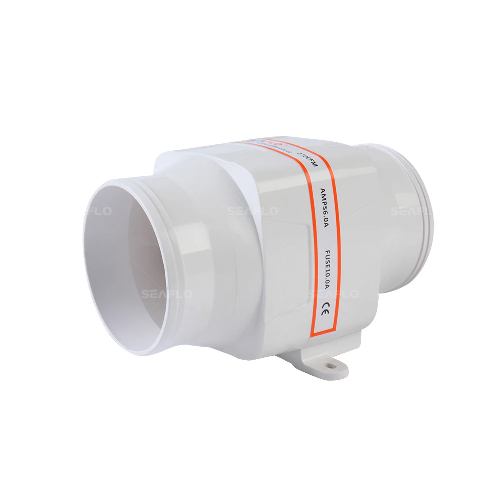 12V 24V 270 CFM Boat Blower 4 Inch In Line Marine Bilge Air Blower Fan