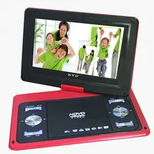 13.8 inch slim portable DVD player VCD player with screen supports USB EVD card and HD TV input AV output 270 Degree Rotation