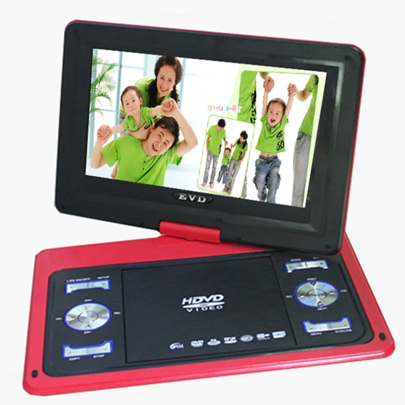 13.8 inch slim portable DVD player VCD player with screen supports USB