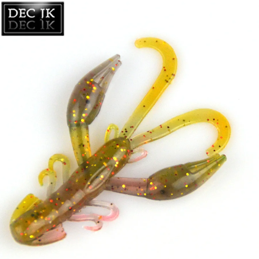 20PCS Shrimp Soft Silicone Fishing Lure Peche Crazy Flapper Craws ArtificialBaitWobbler Bass Baits For Fishing Tackle Lures Set (4)