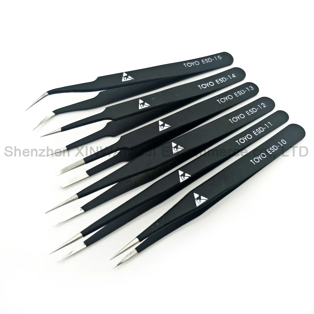 1Pcs Precision Stainless Steel Curved or Straight Tweezers