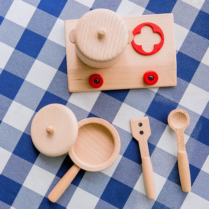 

1 Set Baby Toys Beech Teether Children Products Rodent Wooden Tableware Chewable Teether Portable Baby Nursing Accessories Gifts