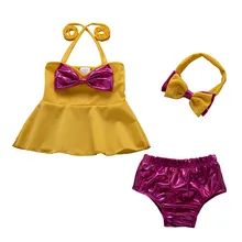 Capretti Del Bambino делла рагацца костюм Da Bagno Solido Senza Maniche повседневный костюм Da Bagno шорты комплект Costumi Da Bagno Bea