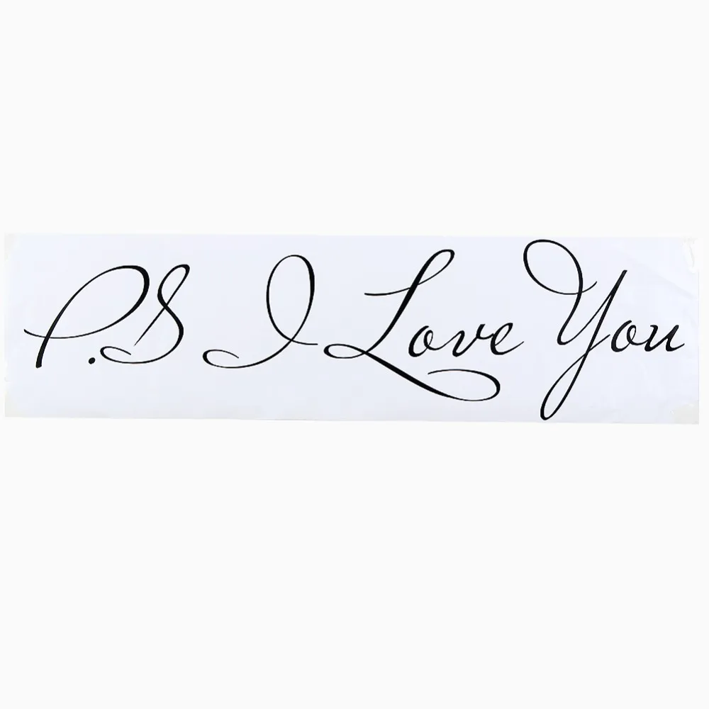 PS I Love You Letter Vinyl Wall Quotes Stickers Home Art Decals Room Decoration