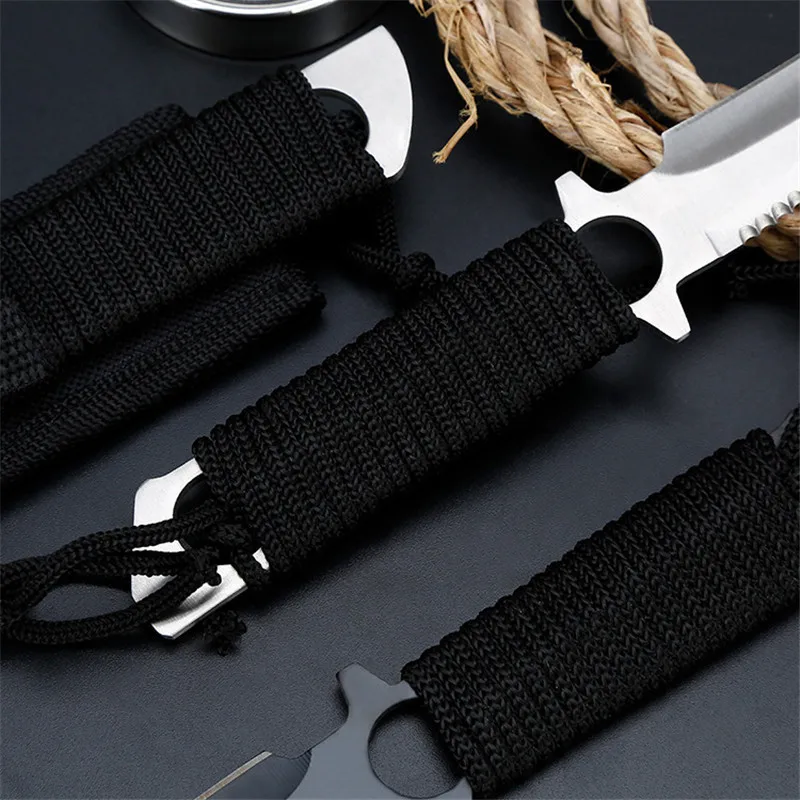 Hunting knife fixed bladeTactical Paratroopers Knife Hunt Stainless Steel Diving Outdoor Survival Camping Pocket Knives machet