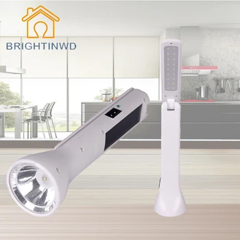 

BRIGHTINWD LED Rechargeable Table Desk Lamp Outdoor Flashlight Solar Portable Flashlight