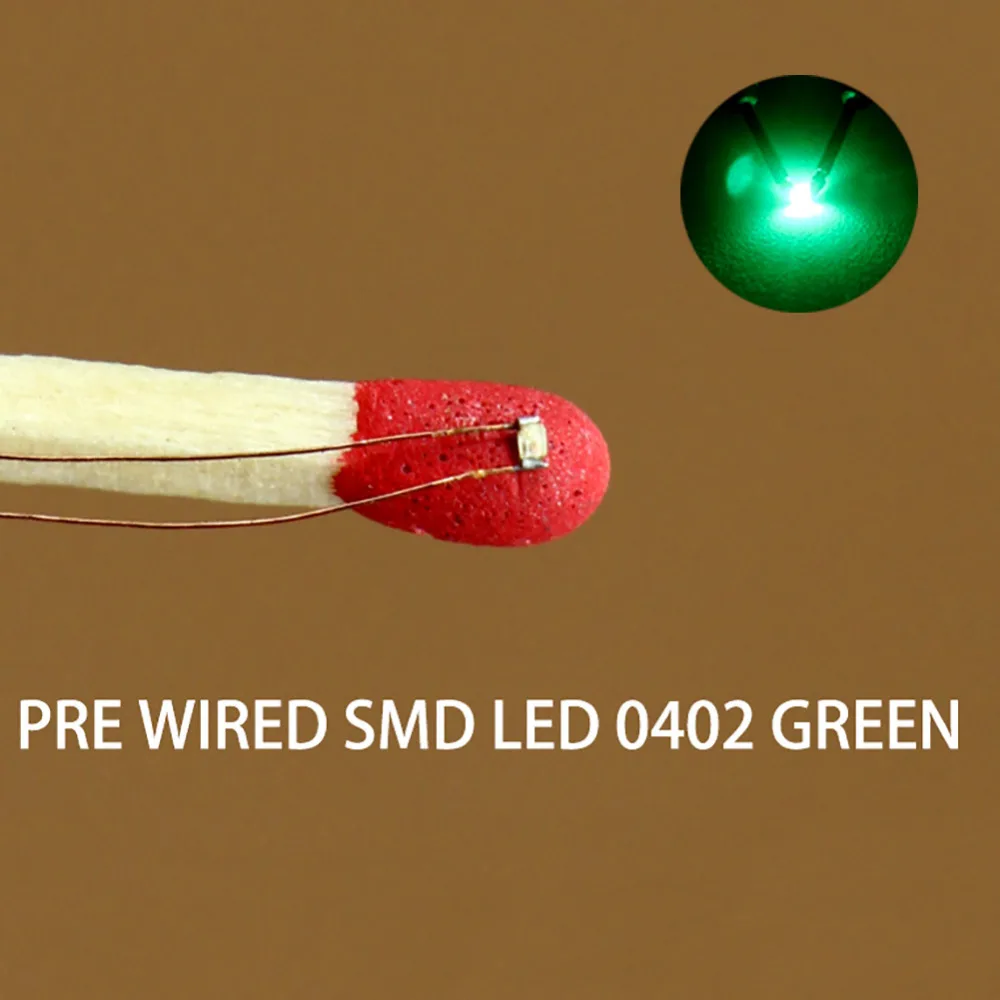 20-40pcs Pre-soldered litz wired leads Bi-color RED/WHITE SMD Led 0605 NEW 